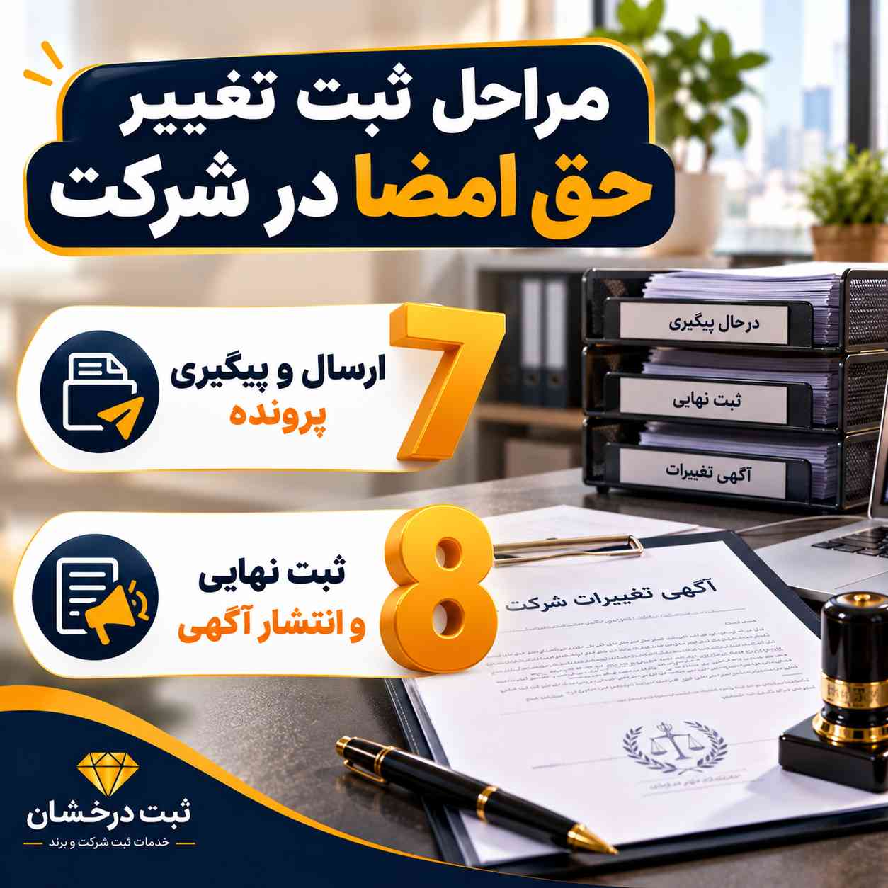 ثبت نهایی و انتشار آگهی